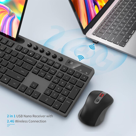 Marvo - Combo Gaming Inalámbrico 2 en 1: Mouse / Teclado Español KC411W SP - Mouse con Dpi Ajustable 001