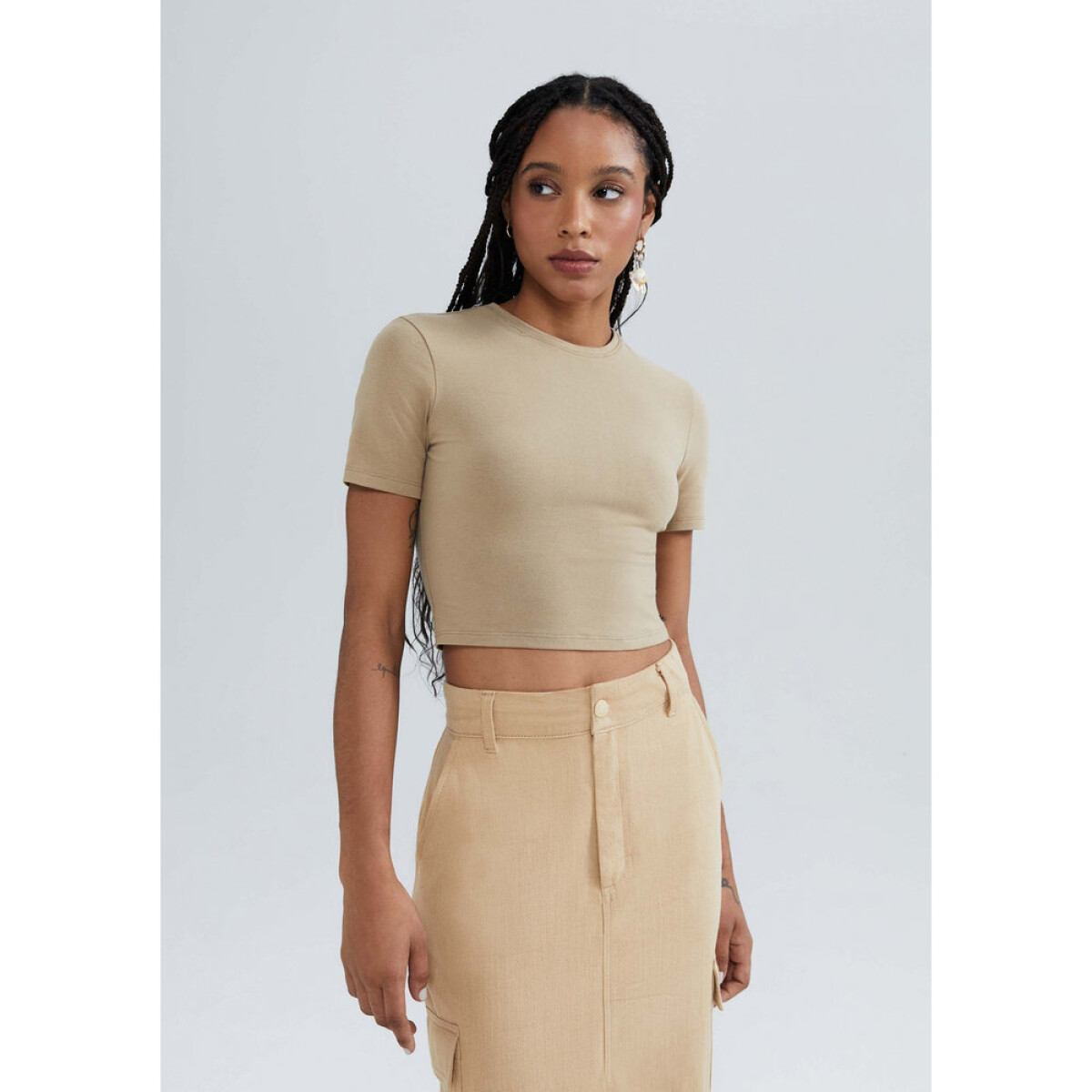 BLUSA MM FEM - MARRÓN MEDIO 