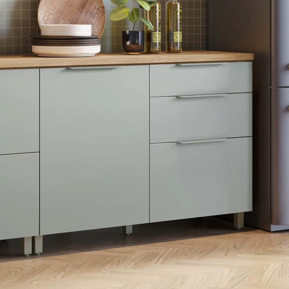 BAJO MESADA 120 CM MDF GRIS BERNA