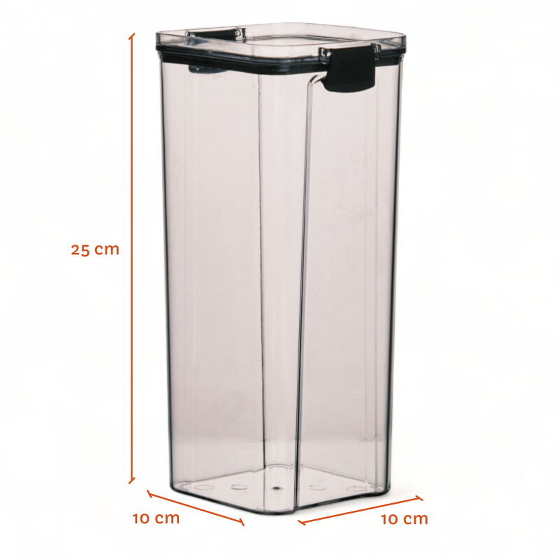 Contenedor Recipiente Hermetico Organizador 1800ml Sin Color