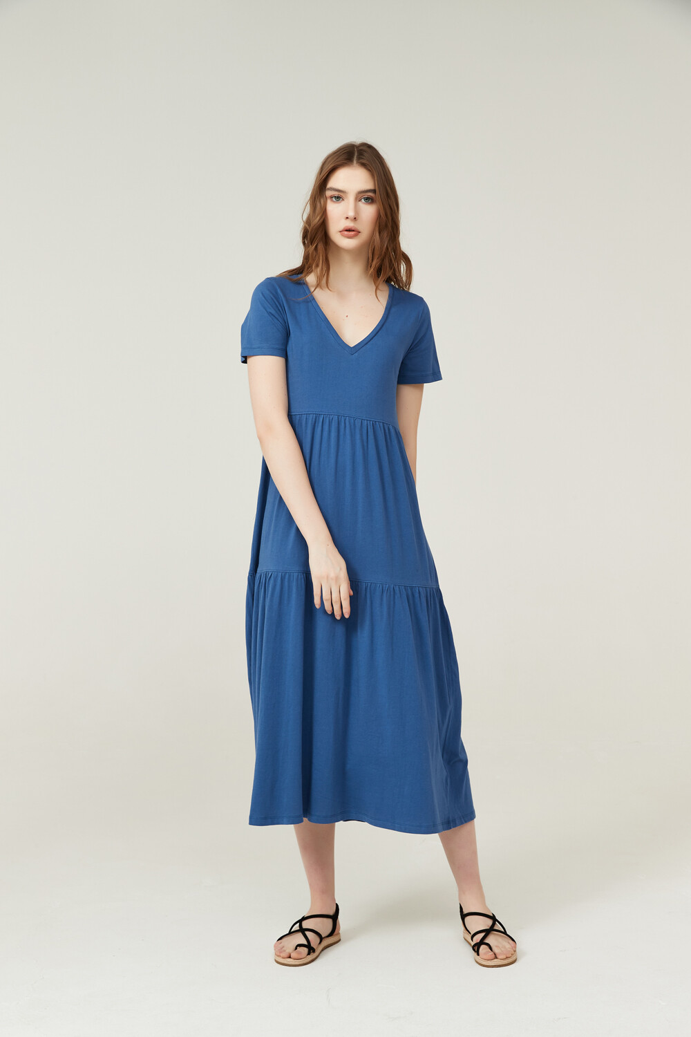 Vestido Hafez Azul Piedra