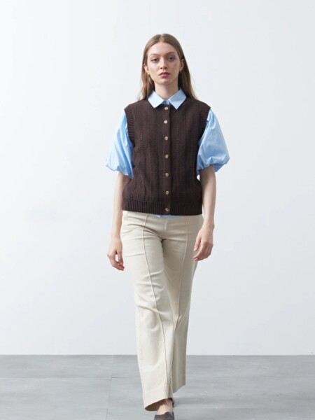 CHALECO D.CASSIN MELT CHOCOLATE