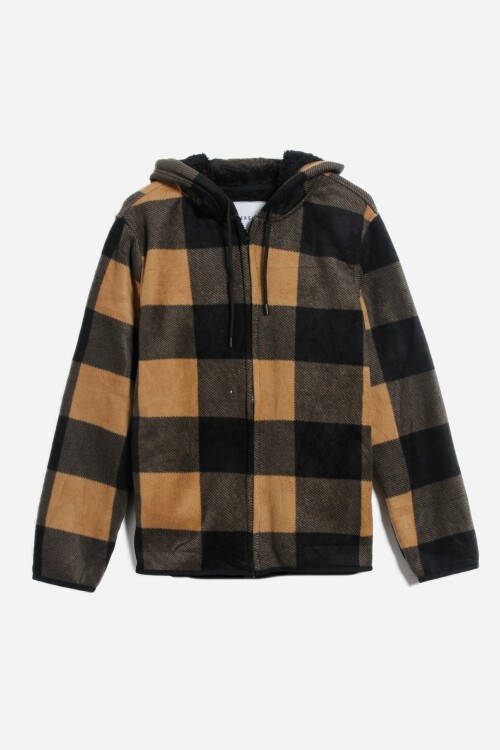 Campera a cuadros BEIGE