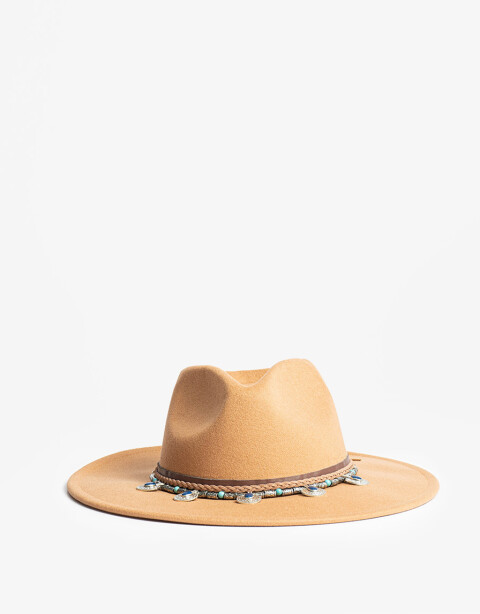 Sombreros Fedora con ala larga Sombrero Fedora - Marron Camel