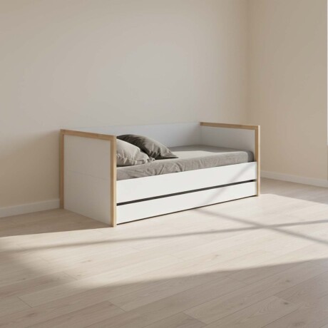 ROCKY II 1 PLAZA MDF-Y-MADERA BLANCO CAMA MARINERA
