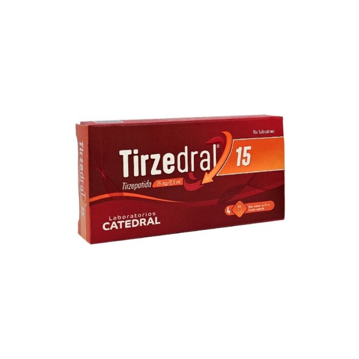 TIRZEDRAL 15 MG X 4 FRASCO VIAL única