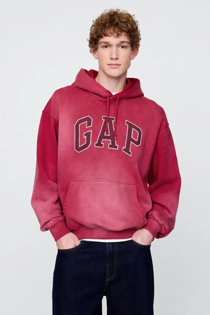 Buzo Canguro Logo Gap Hombre Red 2