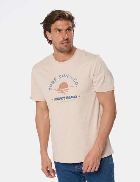 REMERA BORDADA Beige