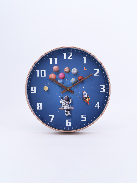 RELOJ DE PARED ASTRONAUTA AZUL