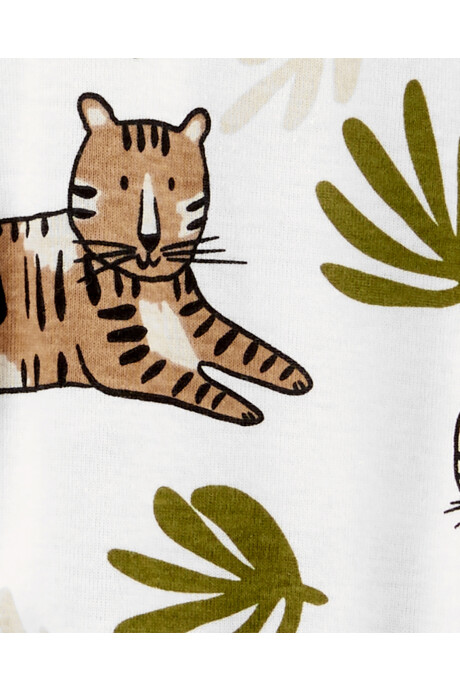 Pijama una pieza de algodón diseño tigre Sin color