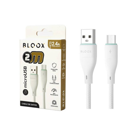 Cable De Datos Bloux Usb A A Microusb 2 Metros CABLE BLOOX MICRO USB 2M