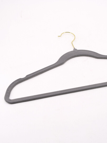 PERCHA VELVET GRIS SET X 5 PCS GRIS