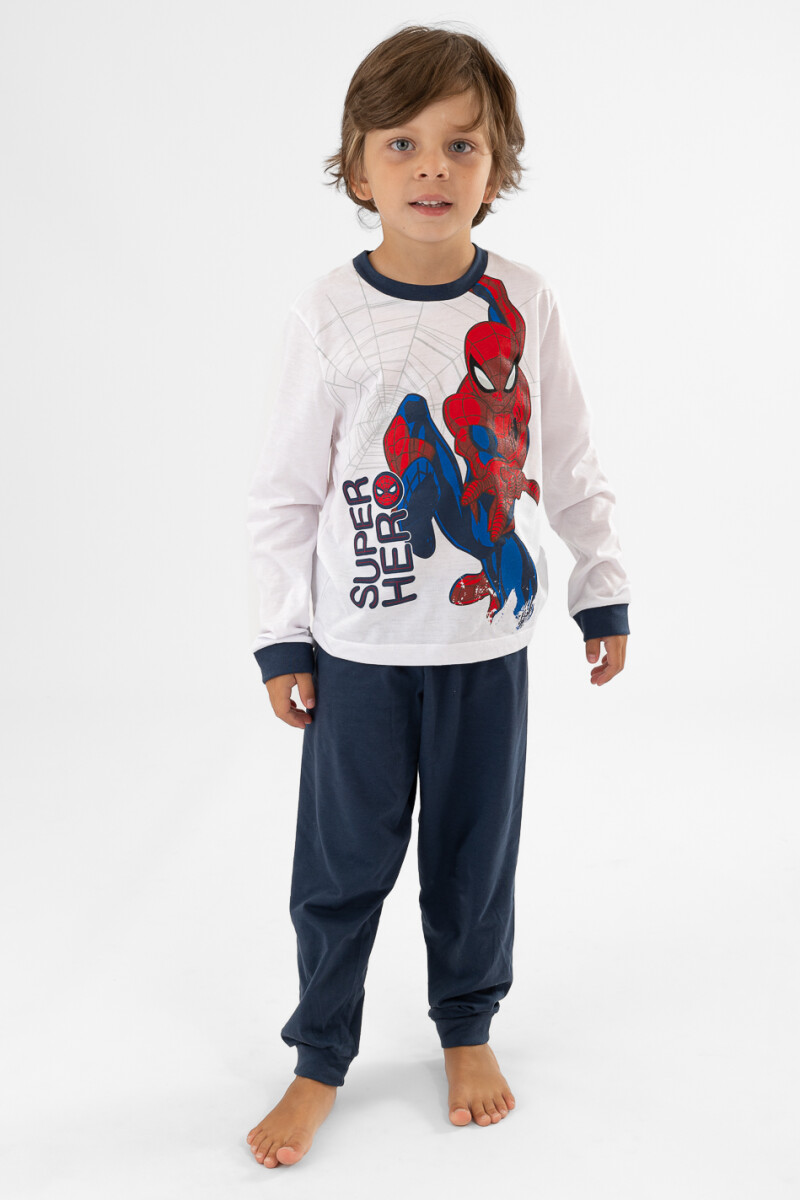 Pijama infantil super spiderman - Azul 