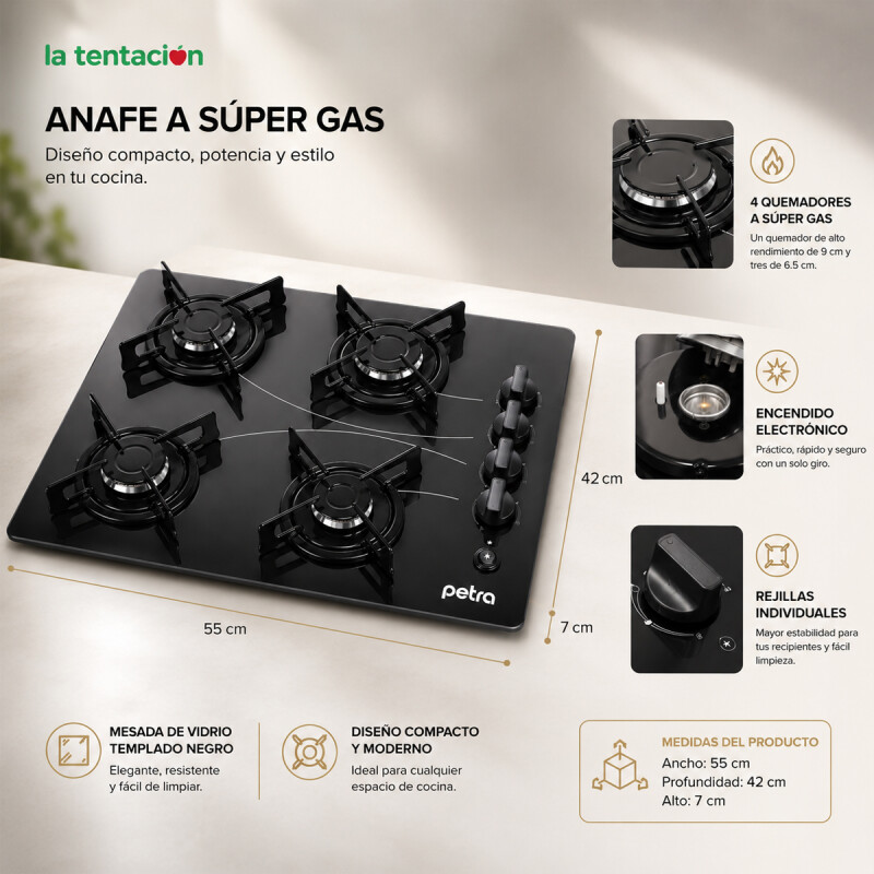 Combo Petra Horno De Empotrar Eléctrico Anafe 4h Campana 60 Negro Combo Petra Horno De Empotrar Eléctrico Anafe 4h Campana 60 Negro