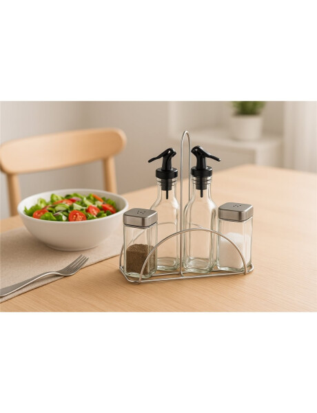 SET ESPECIEROS DE VIDRIO CON SOPORTE METAL, 4 PIEZAS TAPA PLÁSTICA METAL SET ESPECIEROS DE VIDRIO CON SOPORTE METAL, 4 PIEZAS TAPA PLÁSTICA METAL