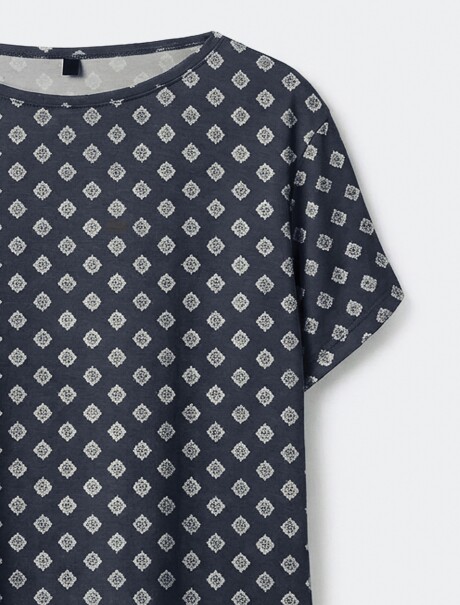BLUSA ESTAMPADA AZUL