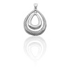 Dije Colgante Gotas-Plata 925 Inflada-Sin Piedra-CP3618 Sinpiedra