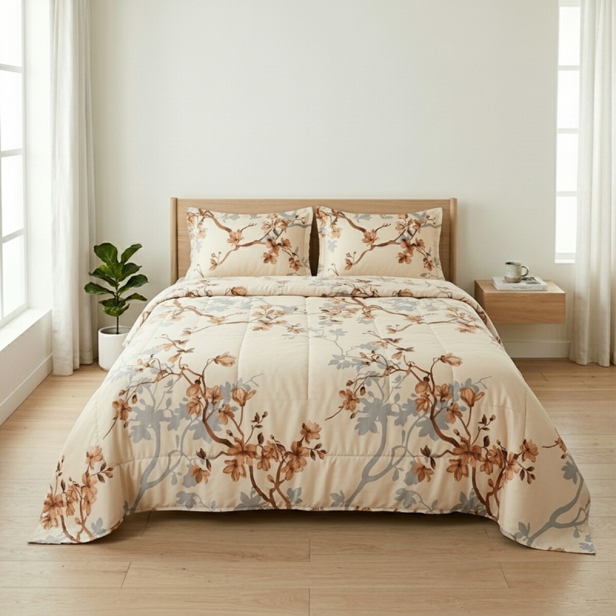 Acolchado 2 Plazas Doble Faz Microfibra Térmico 195 x 230cm - Otoño 