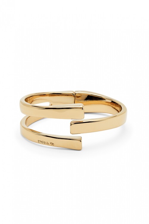 PULSERA RIGIDA DE ALEACIÓN DE METALES BAÑADA EN ORO DE 18K Pulsera