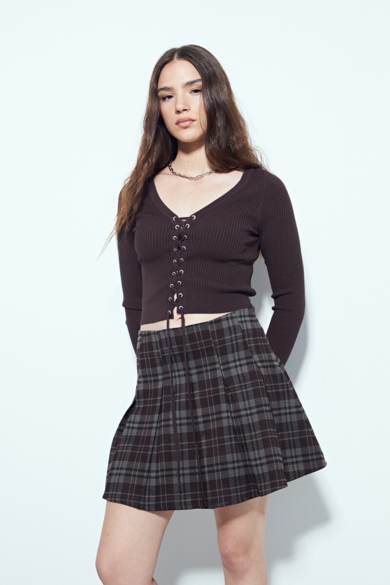 FALDA FELICITY Bordó