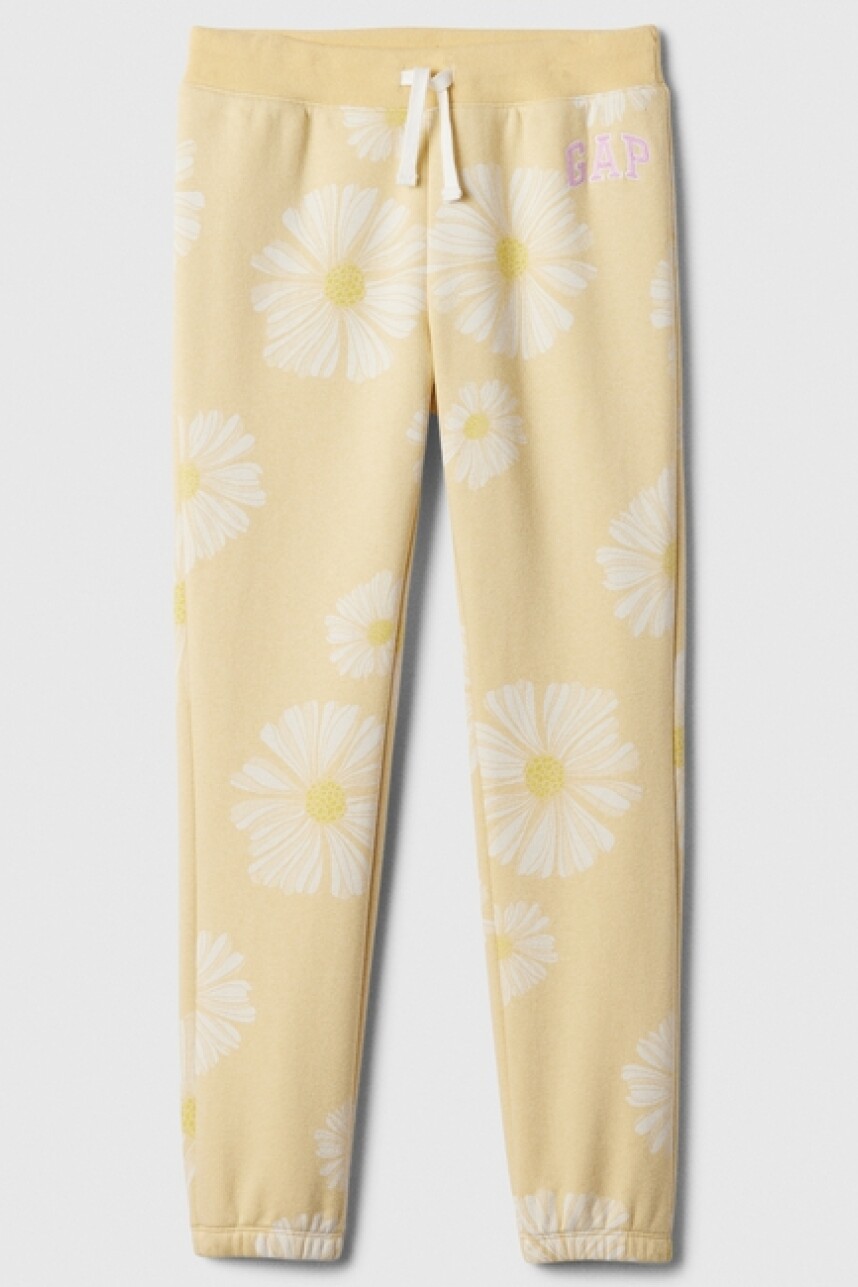 Pantalón Deportivo Logo Gap Niña Tonal Yellow Floral