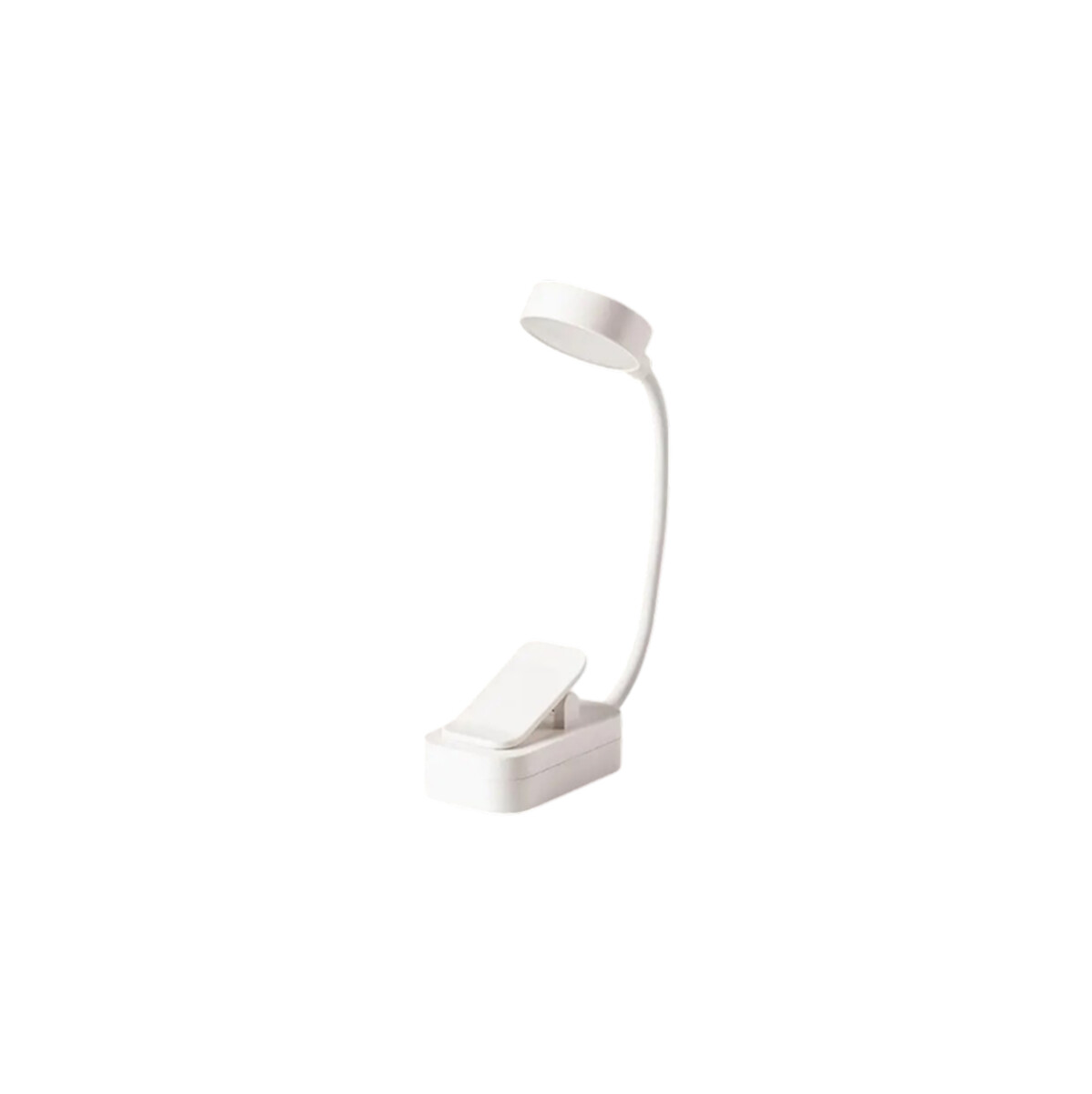 Lámpara de lectura portátil con pinza - Blanco 