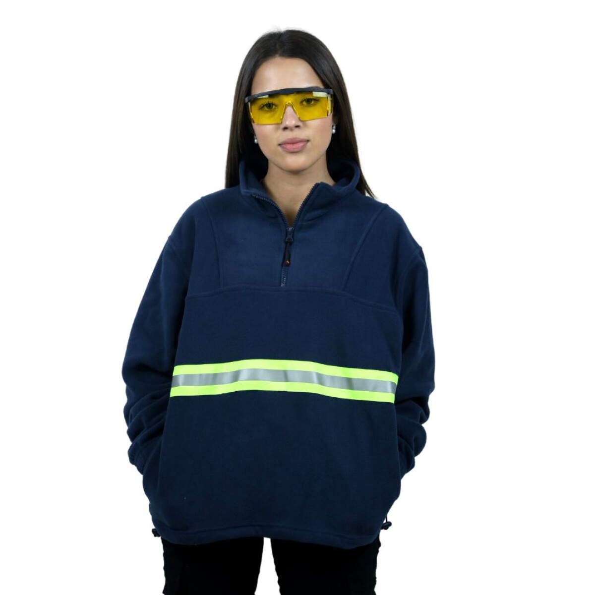 Campera polar con reflectivo Unisex - Azul 