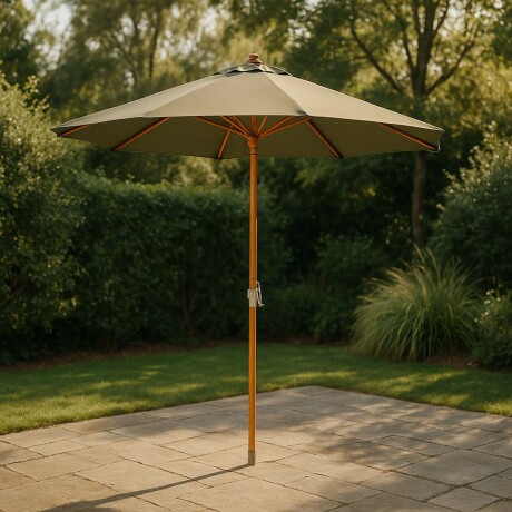 SOMBRILLA MADERA-Y-POLIESTER VERDE ALBURY