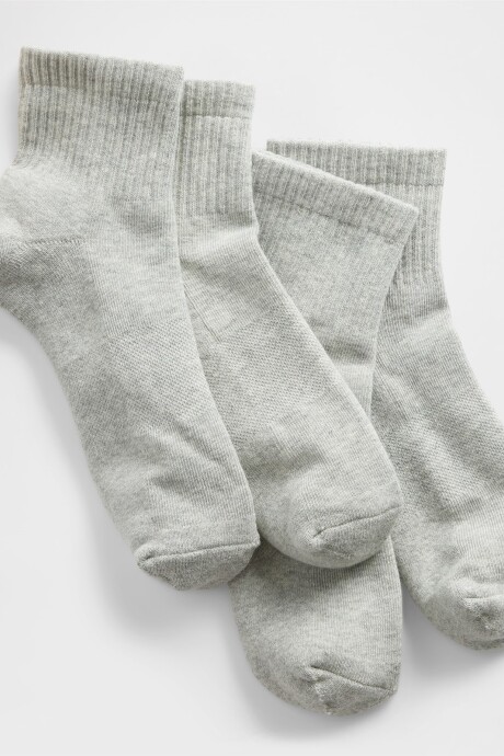 Medias Pack X 2 Mujer Light Heather Grey