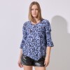 Blusa Botones NEGRO/AZUL