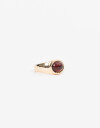 Anillos Medianos y Grandes Acrilico Anillo De Metal Y Acrílico Burgundy - Dorado