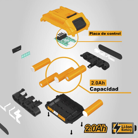Repuesto Batería Ingco de Litio-Ion P20s FBLI20011 20V Capacidad 2.0Ah Repuesto Batería Ingco de Litio-Ion P20s FBLI20011 20V Capacidad 2.0Ah