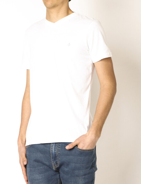 T-shirt Cuello En V Navigator Blanco