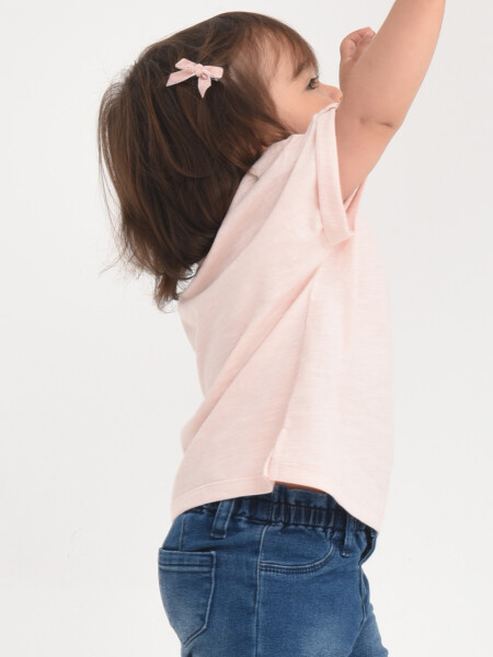 Camiseta manga corta basica Rosa