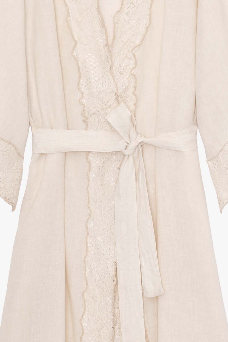 KIMONO ENCAJE Crudo