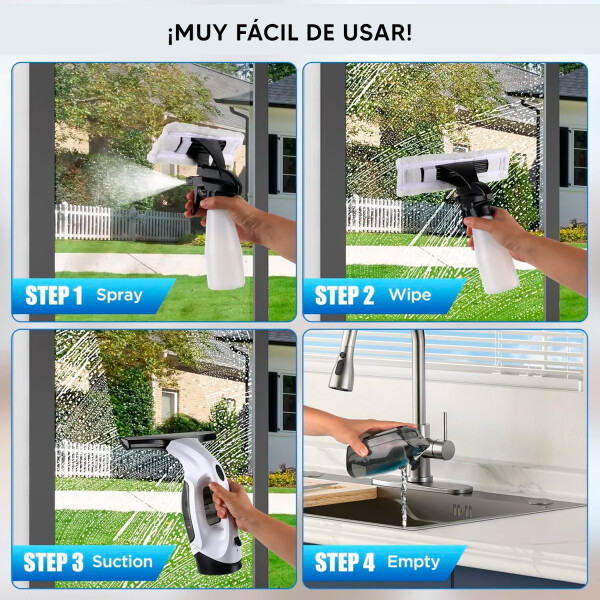 Limpiavidrios Inalámbrico Portátil Con Accesorios 3 En 1 LIMPIA VIDRIOS INALAMBRICO VAR1555