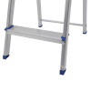 Escalera de aluminio tijera Mor 5106 plateado/azul Escalera De Aluminio Tijera Mor 5106 Plateado/azul