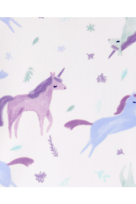 Pijama dos piezas de micropolar, diseño unicornios. Talles 2-5T Sin color