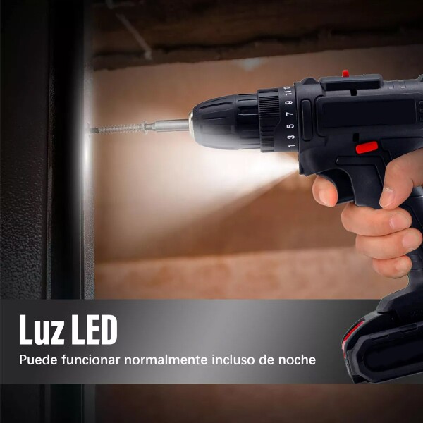 Taladro Percutor Atornillador + 2 Baterías 48V Inalambrico ® Taladro Percutor Atornillador + 2 Baterías 48V Inalambrico ®