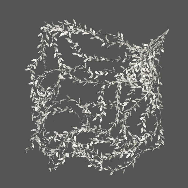 Ramo de Guias de Hojas Metalizada Plateado