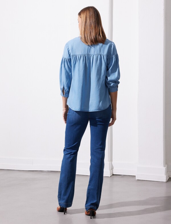 Blusa Frunces JEAN CLARO