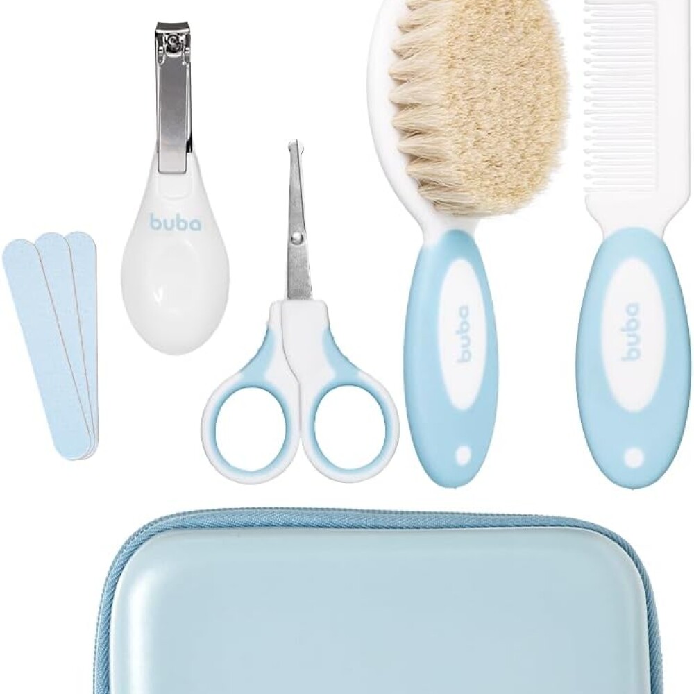 Neccesaire BUBA set cuidados estuche rigido celeste