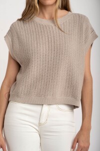 Chaleco Lurex Gris