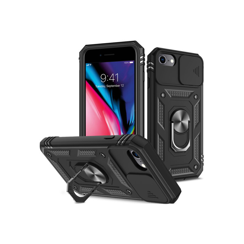 Protector para iPhone 7/8 cubre cámara y anillo color negro Protector Para Iphone 7/8 Cubre Cámara Y Anillo Color Negro