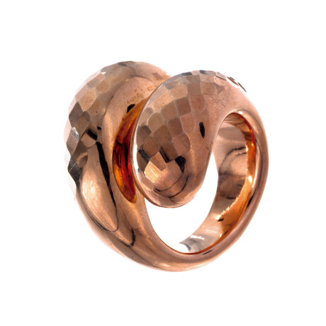 Anillo de plata 925 con baño de oro rosado. Anillo de plata 925 con baño de oro rosado.
