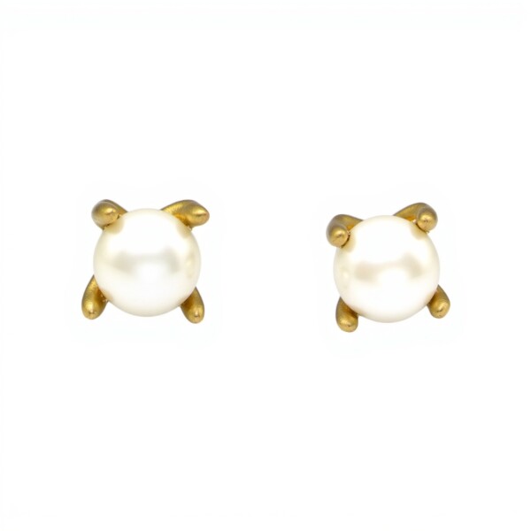 Caravanas Perlas- Oro bajo - Perla española- CA8226 conperla