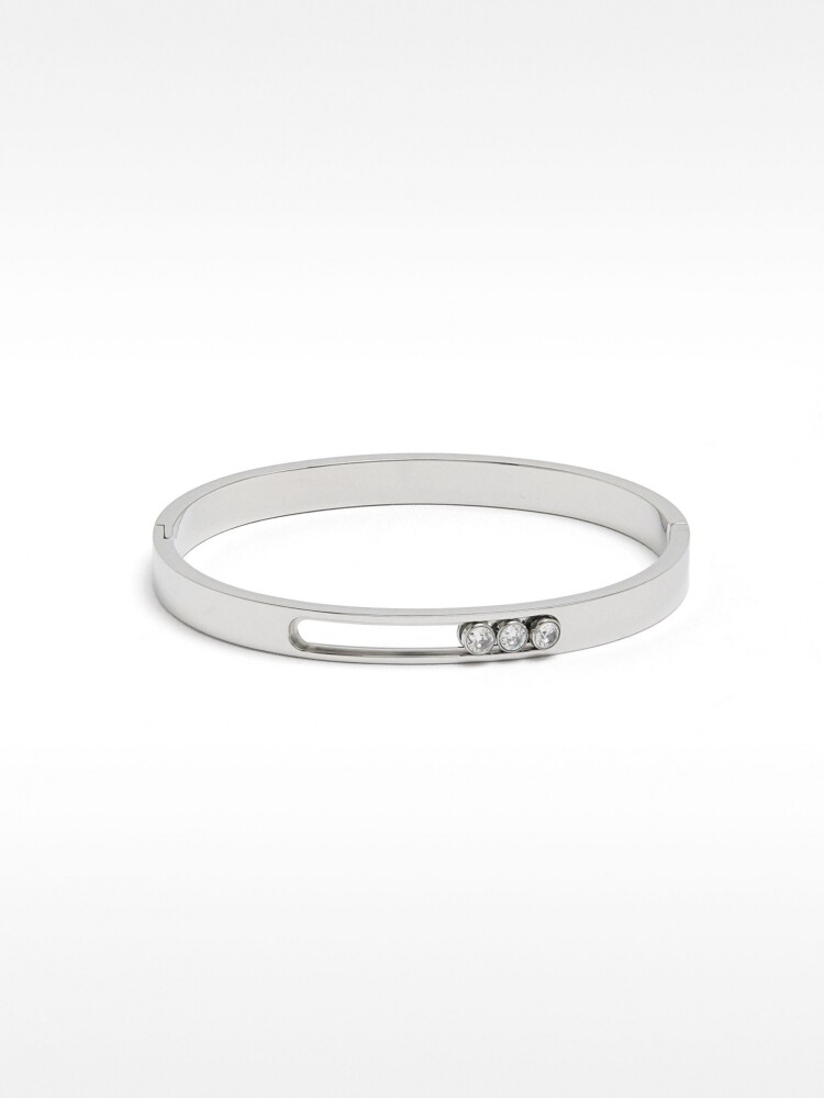 Pulsera Rígida - Acero Inoxidable plateado