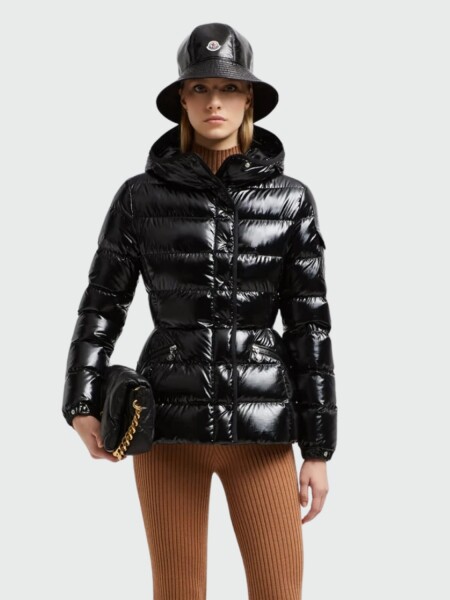 Moncler - Chaqueta rellena de plumas con capucha, Barante Negro