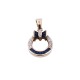 Dije oro 18k con zafiros y brillantes. Dije oro 18k con zafiros y brillantes.