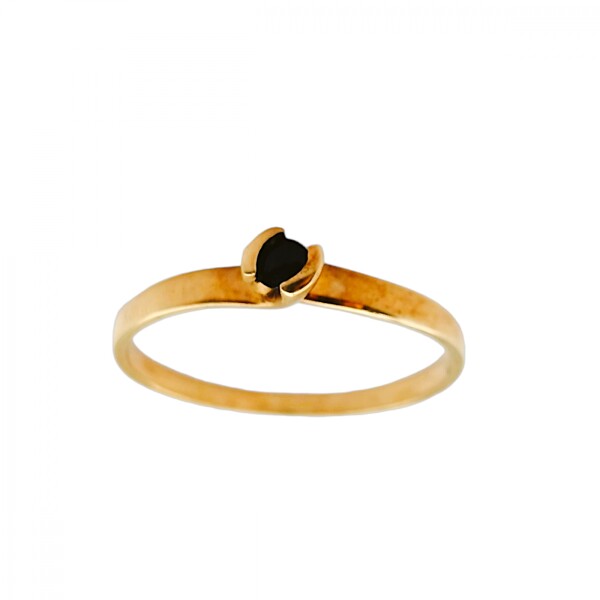 Anillo Solitario-Oro bajo-Piedra Zafiro-AN8124 conpiedra